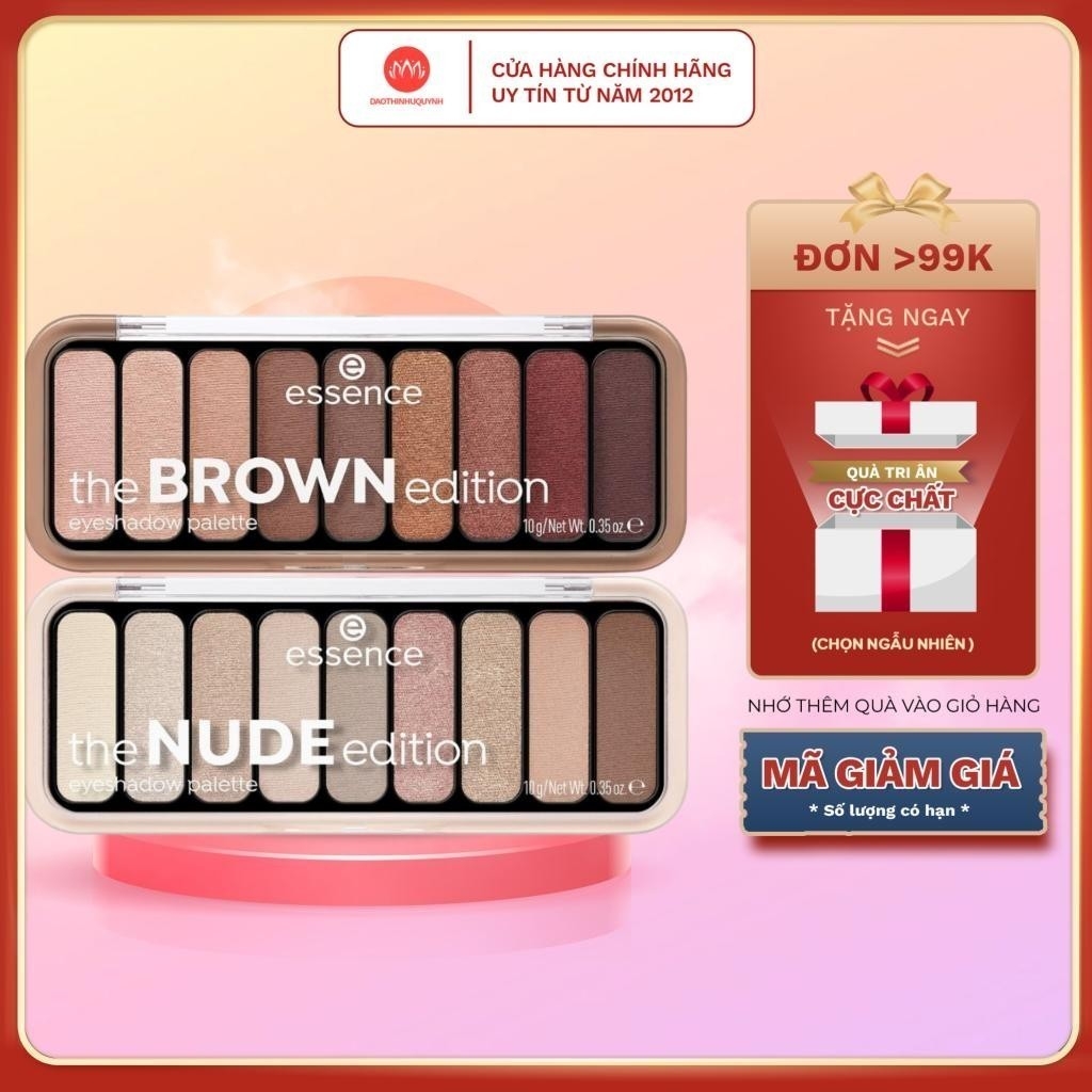 Bảng phấn mắt 9 màu Essence The NUDE- BROWN Edition Eyeshadow Palette 10g