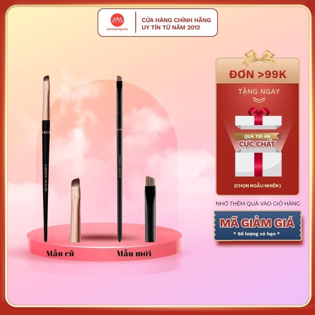 Cọ Tán Chân Mày Lông Ngắn Vacosi Eyebrow Angled Brush BR05