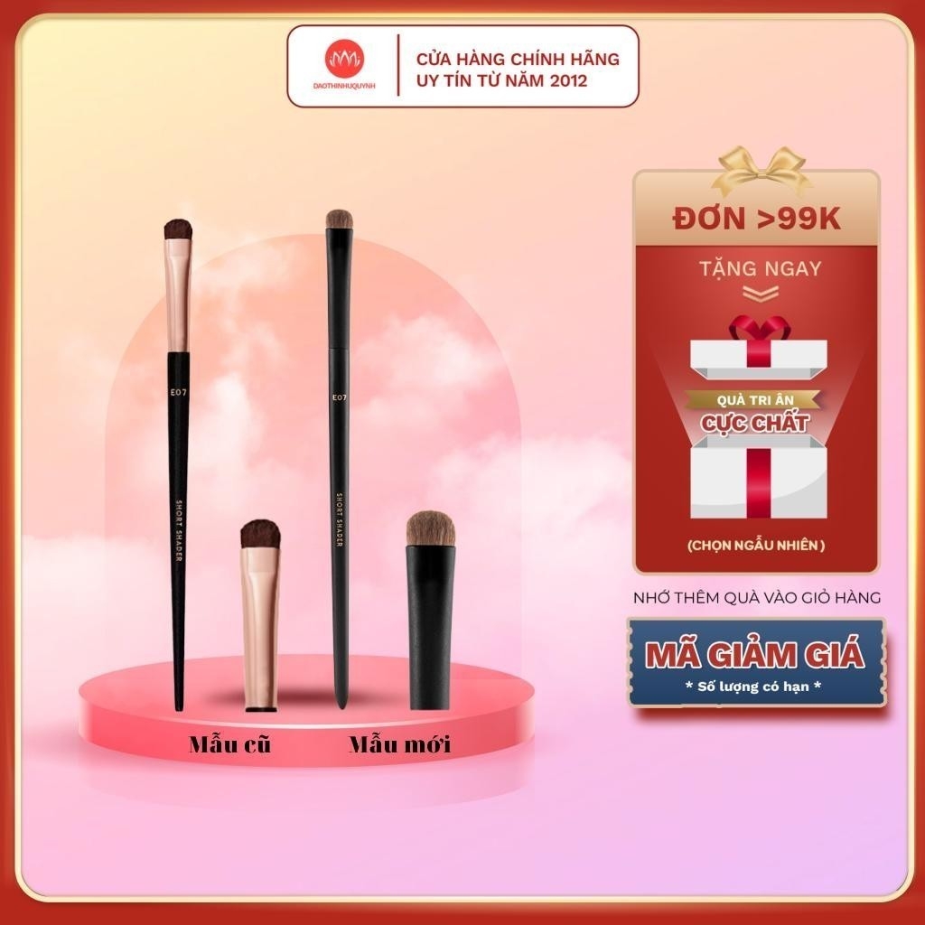 Cọ Tán Phấn Mắt Ngắn Vacosi Short Shader Brush - E07