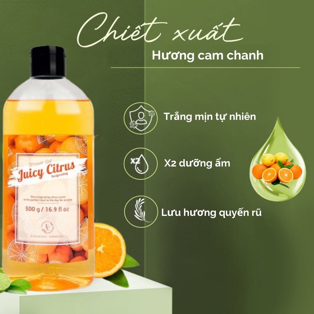 Sữa Tắm Quyến Rũ Làm Mềm Mịn Da Exclusive Cosmetic 500g daothinhuquynh