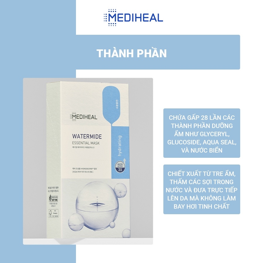Mặt Nạ Giấy Mediheal Essential Mask Dưỡng Da Mềm Mịn Và Trắng Sáng - 24ml