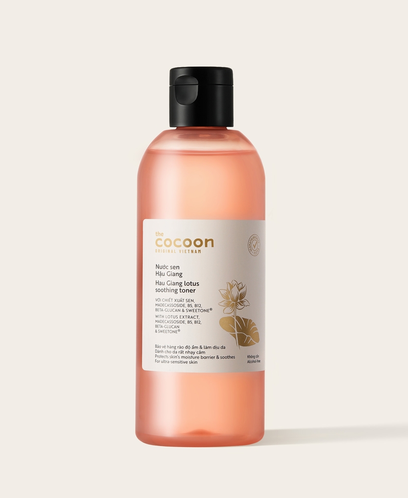 Toner sen Cocoon nước cân bằng da cấp ẩm Nước sen Hậu Giang  dành cho da rất nhạy cảm 140ml - 310ml