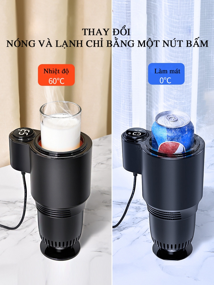 Cốc làm nóng và làm mát tự động thông minh trên xe ô tô