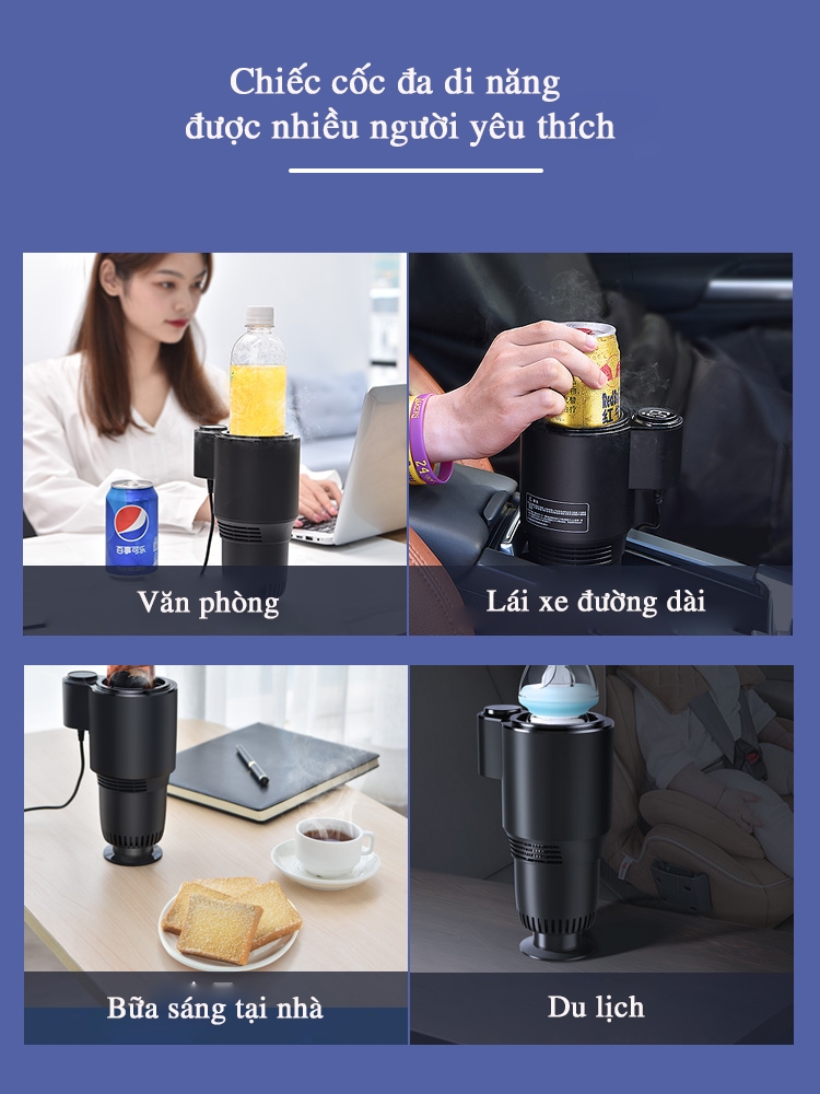 Cốc làm nóng và làm mát tự động thông minh trên xe ô tô