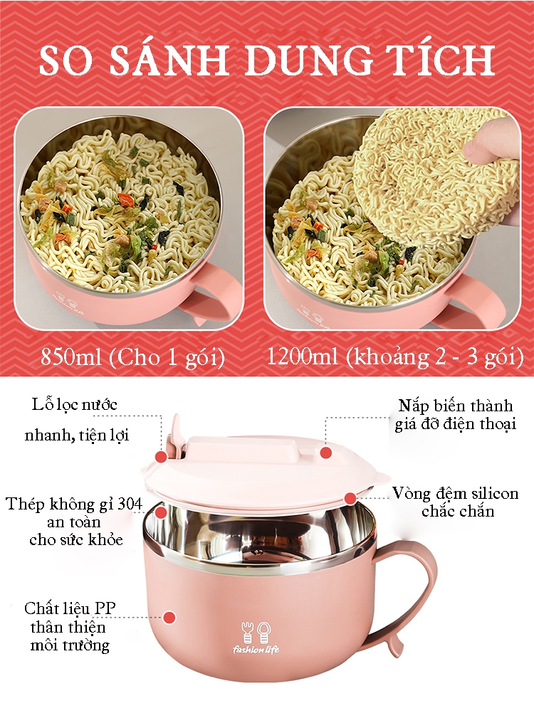 Bát úp mì giữ nhiệt, chống gỉ chất lượng cao 