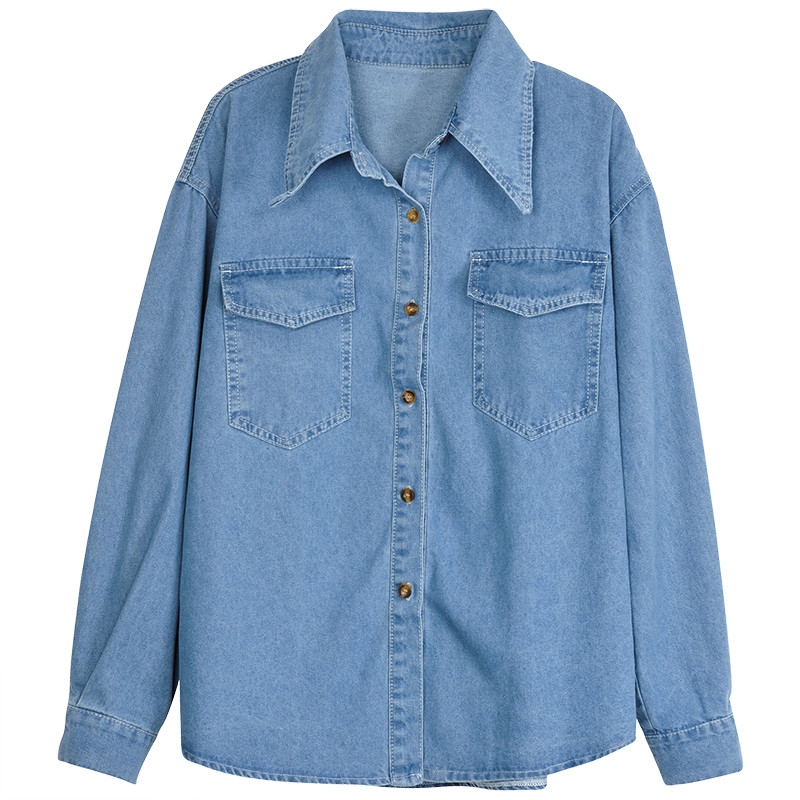 Áo sơ mi denim thiết kế cao cấp trẻ trung năng động