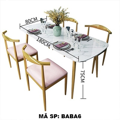 Bàn ăn đá cẩm thạch BABA