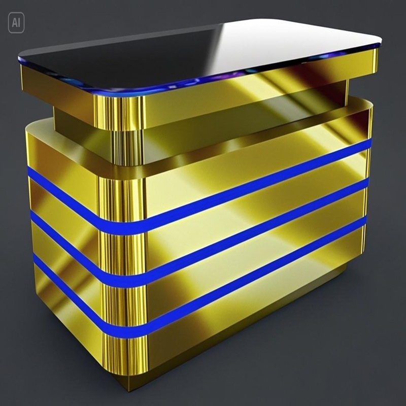 Bàn Karaoke Inox MS033 – Tâm điểm ánh sáng cho phòng hát