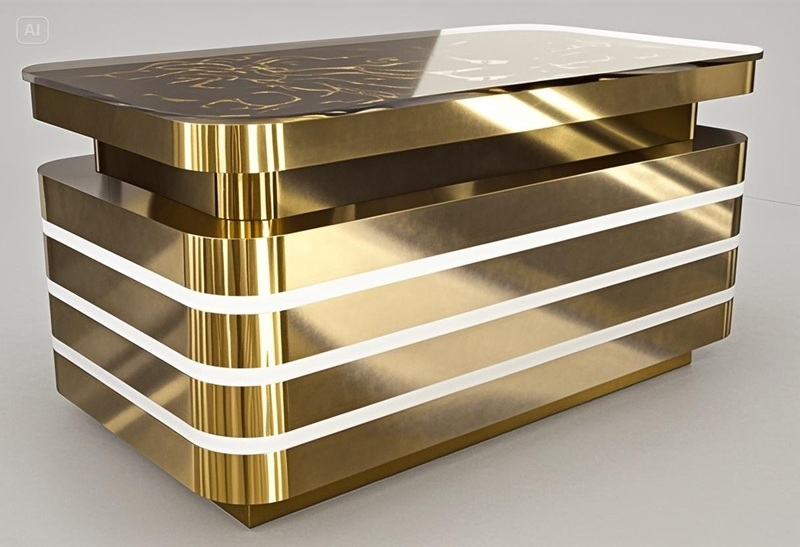 Bàn Karaoke Inox MS033 – Tâm điểm ánh sáng cho phòng hát