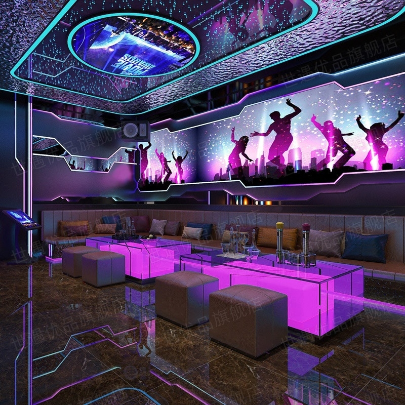 Bàn karaoke hộp phát sáng BKHS