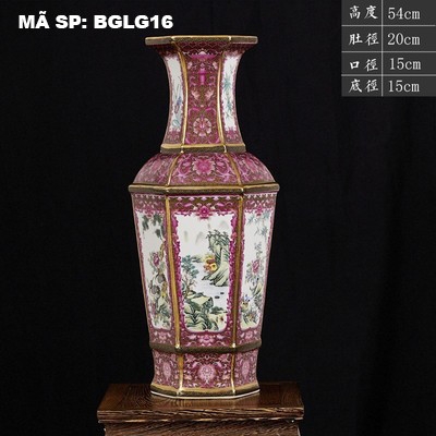 Bình gốm lục giác BGLG