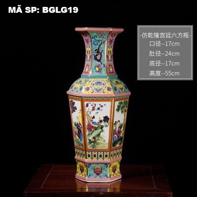 Bình gốm lục giác BGLG
