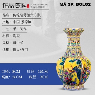 Bình gốm lục giác BGLG