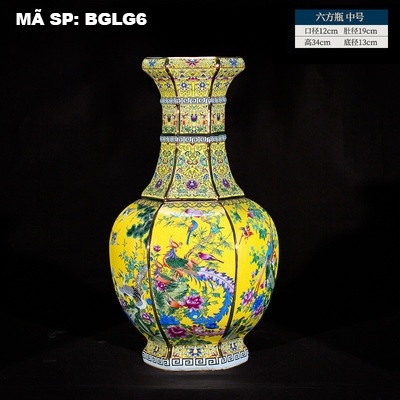 Bình gốm lục giác BGLG