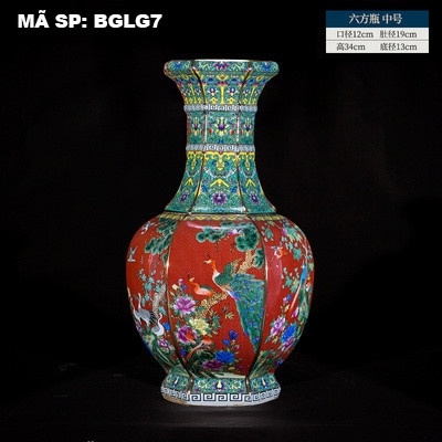 Bình gốm lục giác BGLG