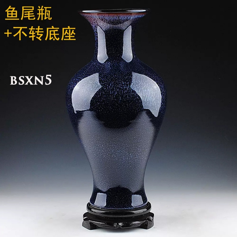Bình sứ xanh navy Cảnh Đức Trấn BSXN