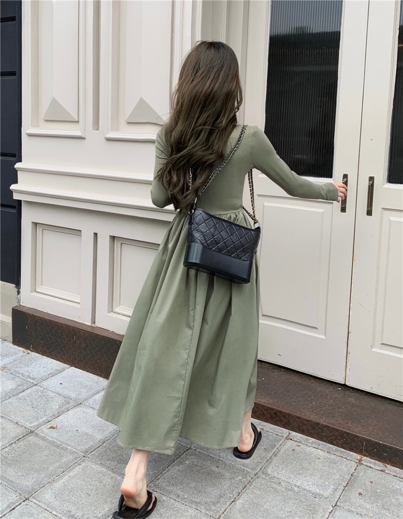 Đầm midi phối len dáng dài