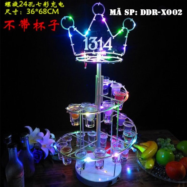 Đế đựng rượu xoắn ốc led DDRXO