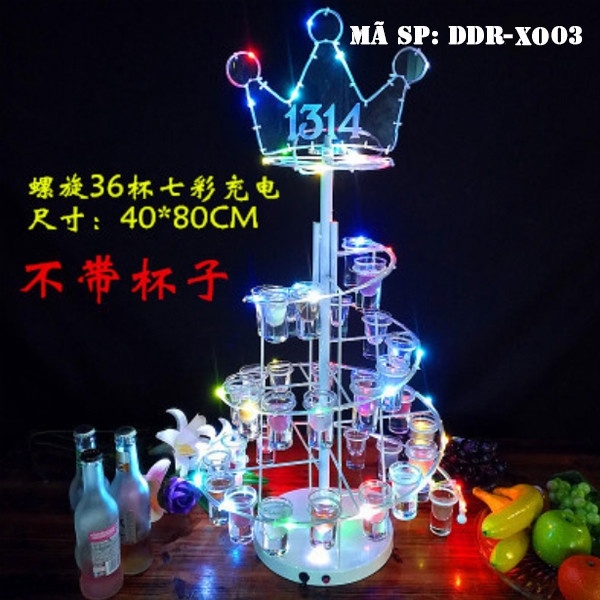 Đế đựng rượu xoắn ốc led DDRXO