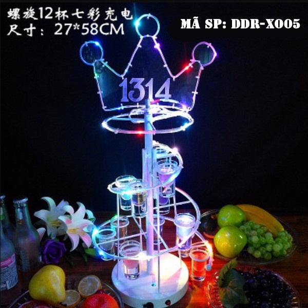 Đế đựng rượu xoắn ốc led DDRXO