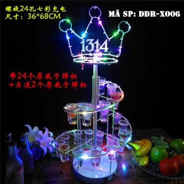 Đế đựng rượu xoắn ốc led DDRXO