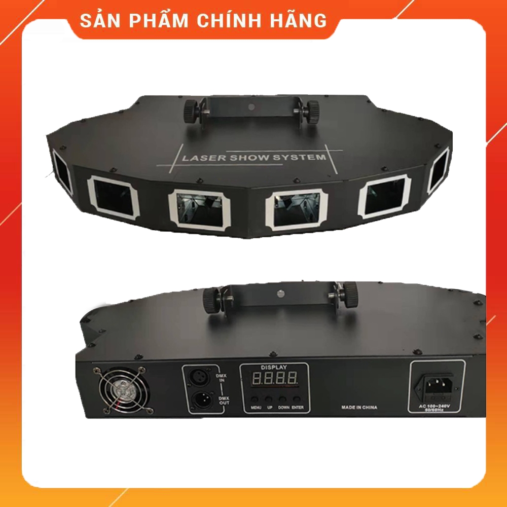 Đèn Laser Show System 6 Cửa 7 Màu Hình Quạt