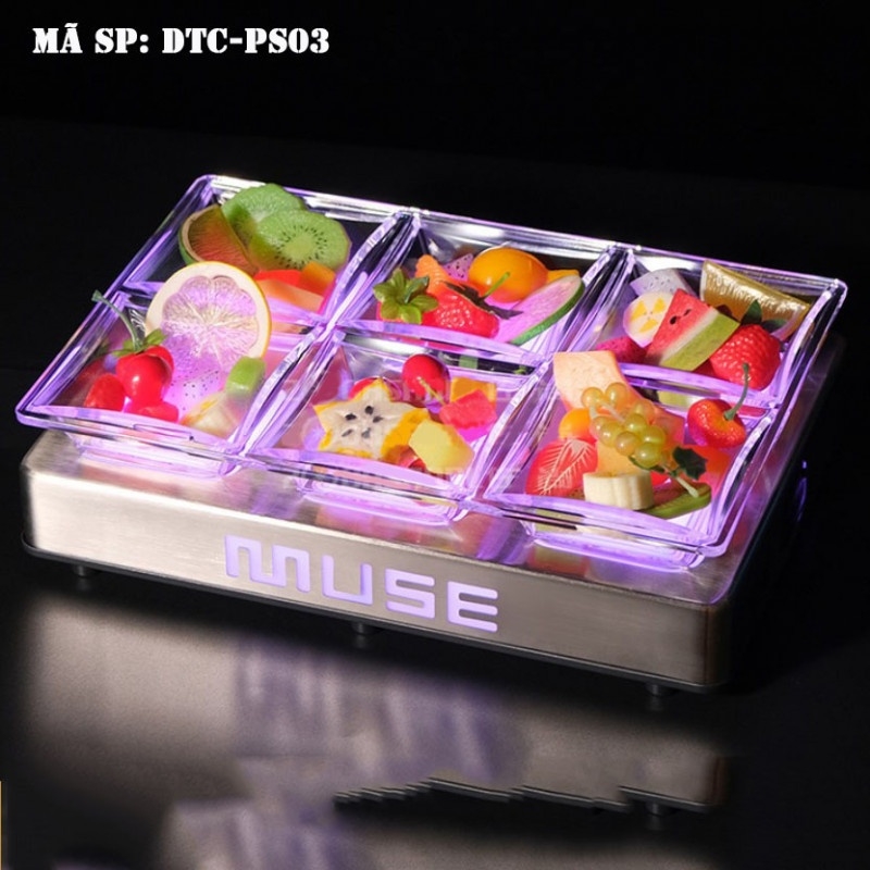 Đĩa trái cây ô vuông phát sáng DTCPS