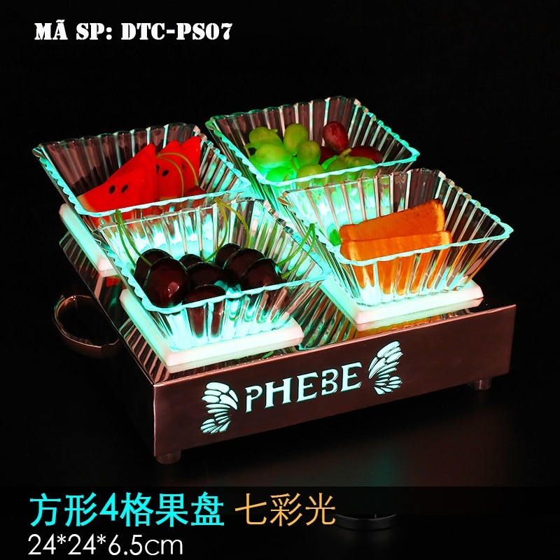 Đĩa trái cây ô vuông phát sáng DTCPS
