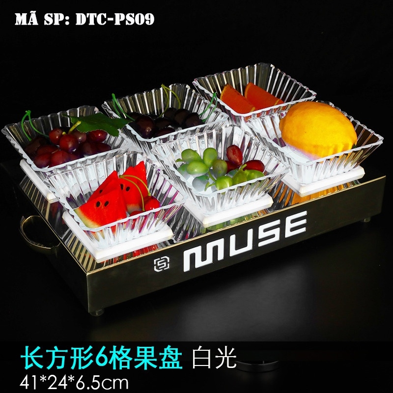 Đĩa trái cây ô vuông phát sáng DTCPS