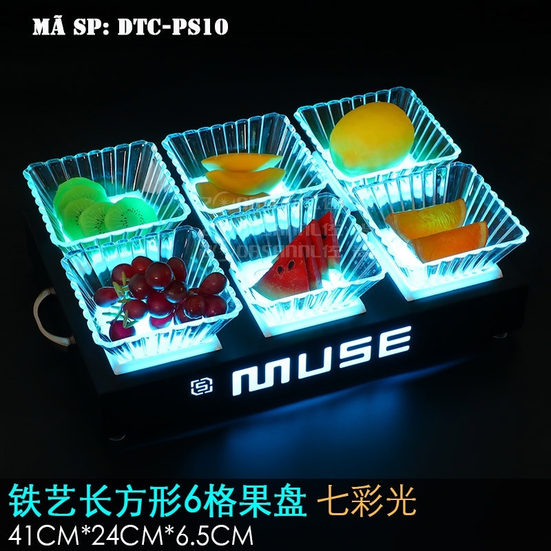 Đĩa trái cây ô vuông phát sáng DTCPS