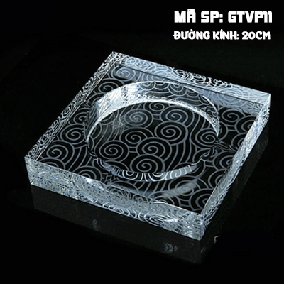 Gạt tàn pha lê hình vuông GTVP
