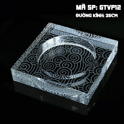 Gạt tàn pha lê hình vuông GTVP