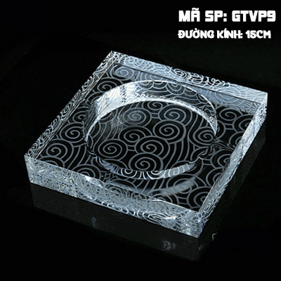 Gạt tàn pha lê hình vuông GTVP