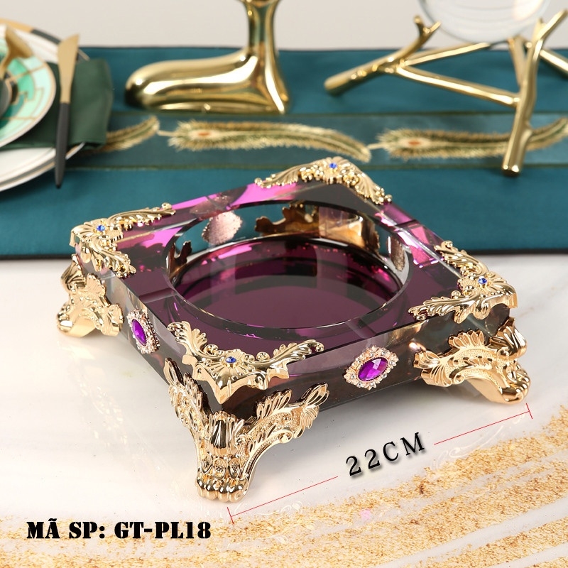 Gạt tàn thuốc lá pha lê GTPL