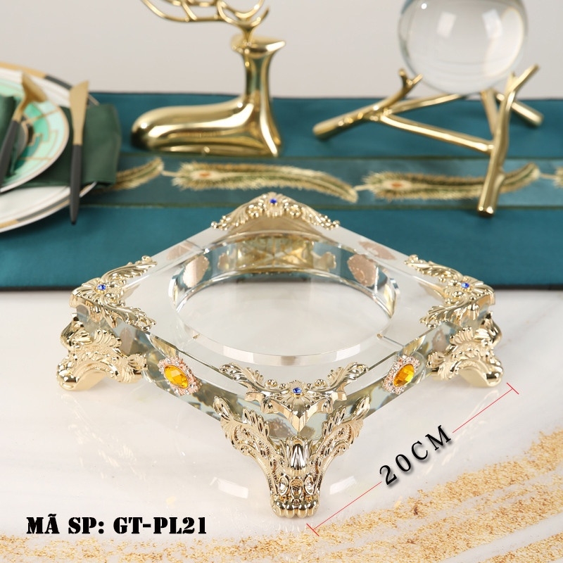 Gạt tàn thuốc lá pha lê GTPL