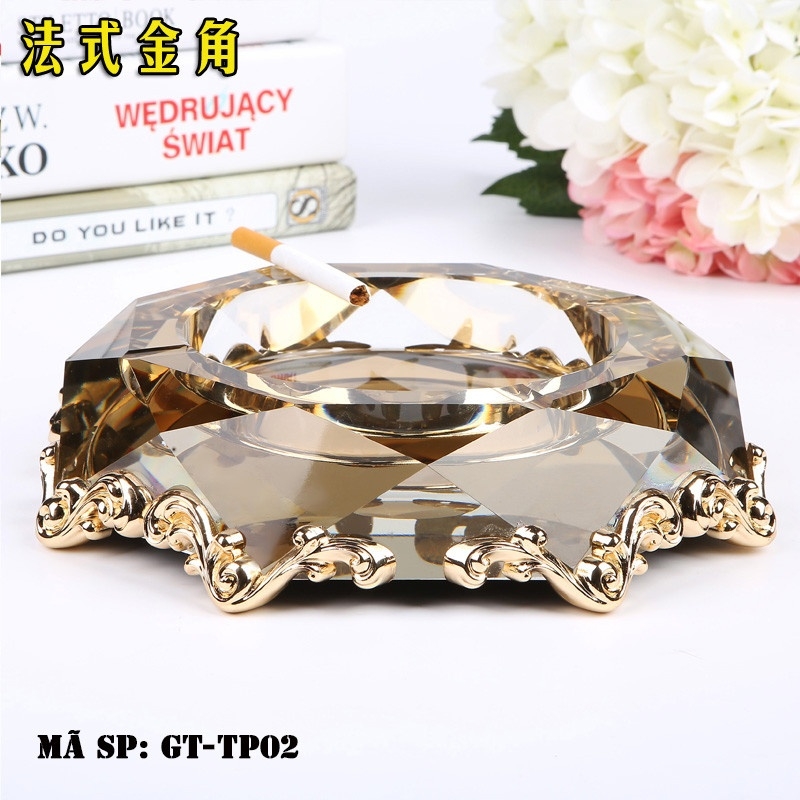 Gạt tàn tròn pha lê GTTP