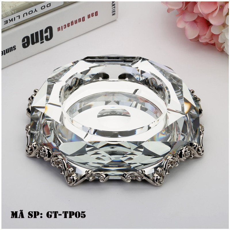 Gạt tàn tròn pha lê GTTP