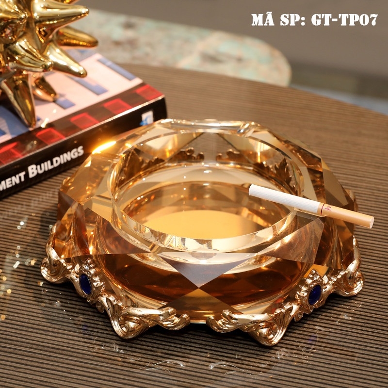 Gạt tàn tròn pha lê GTTP