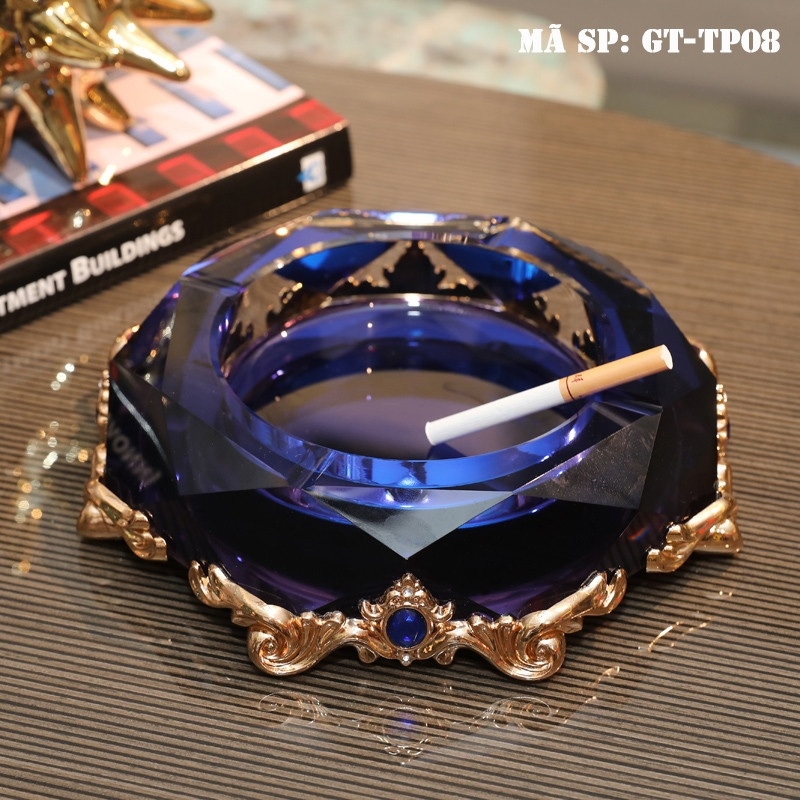 Gạt tàn tròn pha lê GTTP