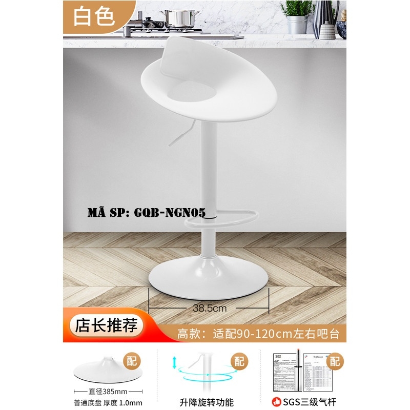 Ghế quầy bar nhựa giọt nước GQBNGN