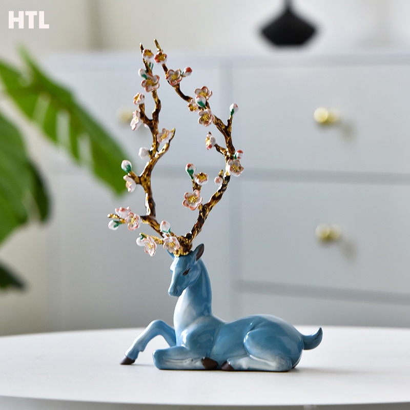 Hươu tài lộc gốm sika HTL