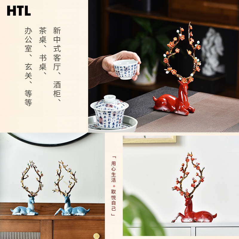 Hươu tài lộc gốm sika HTL