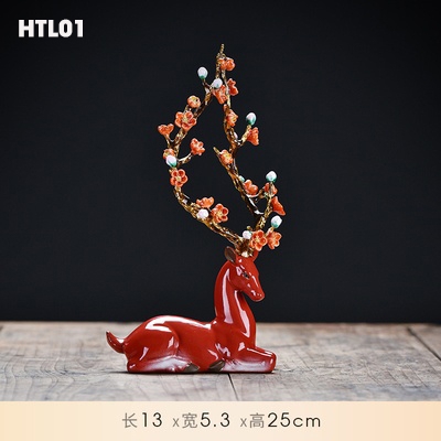 Hươu tài lộc gốm sika HTL