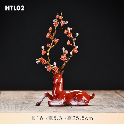 Hươu tài lộc gốm sika HTL