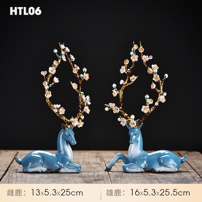 Hươu tài lộc gốm sika HTL