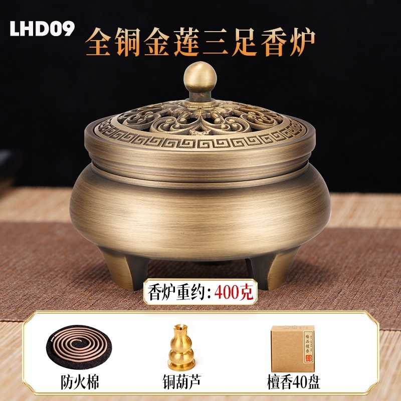 Lư đồng trầm hương LHD