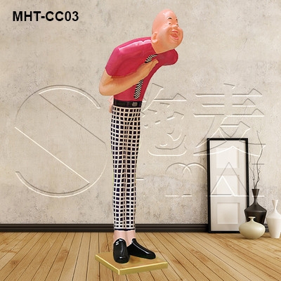 Tượng người cúi chào khách cao cấp MHTCC