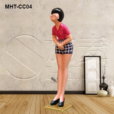 Tượng người cúi chào khách cao cấp MHTCC