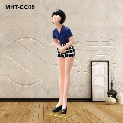 Tượng người cúi chào khách cao cấp MHTCC