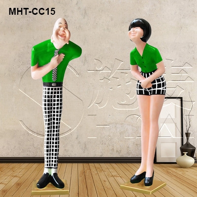 Tượng người cúi chào khách cao cấp MHTCC